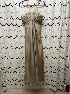 Elegant Ruched Gown in Taupe